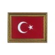 İşleme Desen Çerceve Nakış İşlemeli Türk Bayrağı