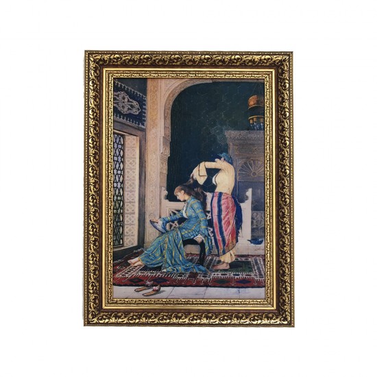 Osman Hamdi Bey-Saçlarını Taratan Kız Tablosu-Dolmabahçe Sarayı