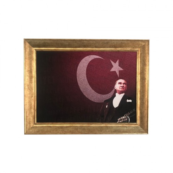 Cumhuriyet'in Kurucusu Ulu Önder Mustafa Kemal Atatürk Tablosu