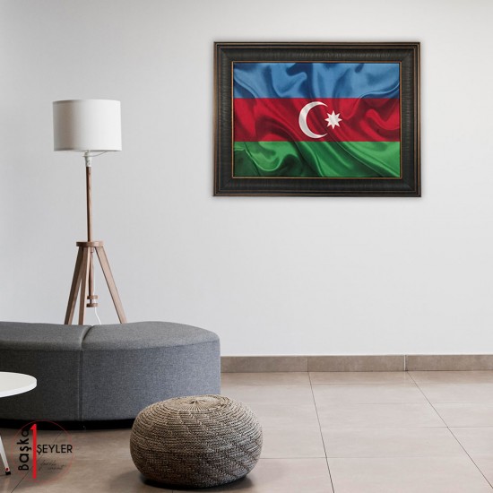 İpek Kadife Azerbaycan Bayrağı