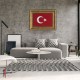 Kenar İşleme Desen Çerceve Nakış İşlemeli Türk Bayrağı